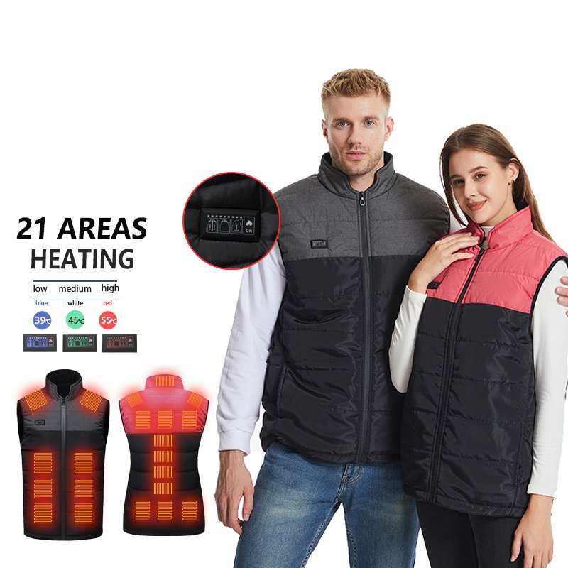 Customized Smart USB Charging Fever Vest Men's Jacket battery powered heated vest hunting heated vest Battery Not Included