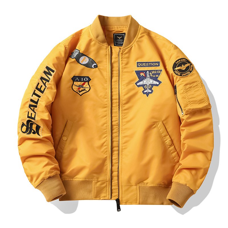 OEM Outdoor Bomber Jacket Waterproof Nylon Windproof Sportswear Breathable Warm Embroidered Jacket Coat