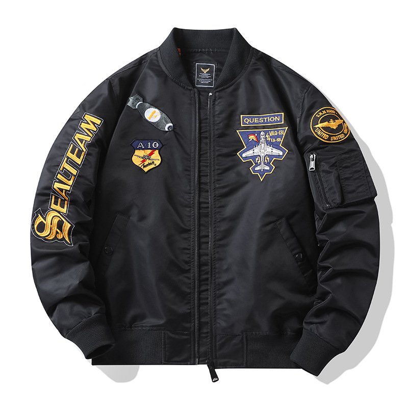 OEM Outdoor Bomber Jacket Waterproof Nylon Windproof Sportswear Breathable Warm Embroidered Jacket Coat
