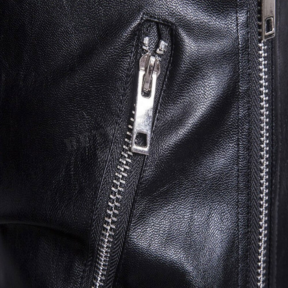 2024 Customizable Men's Genuine Leather Jacket New Fashion Trend Stand Breathable Heated Winter Pattern High Quality Fabric