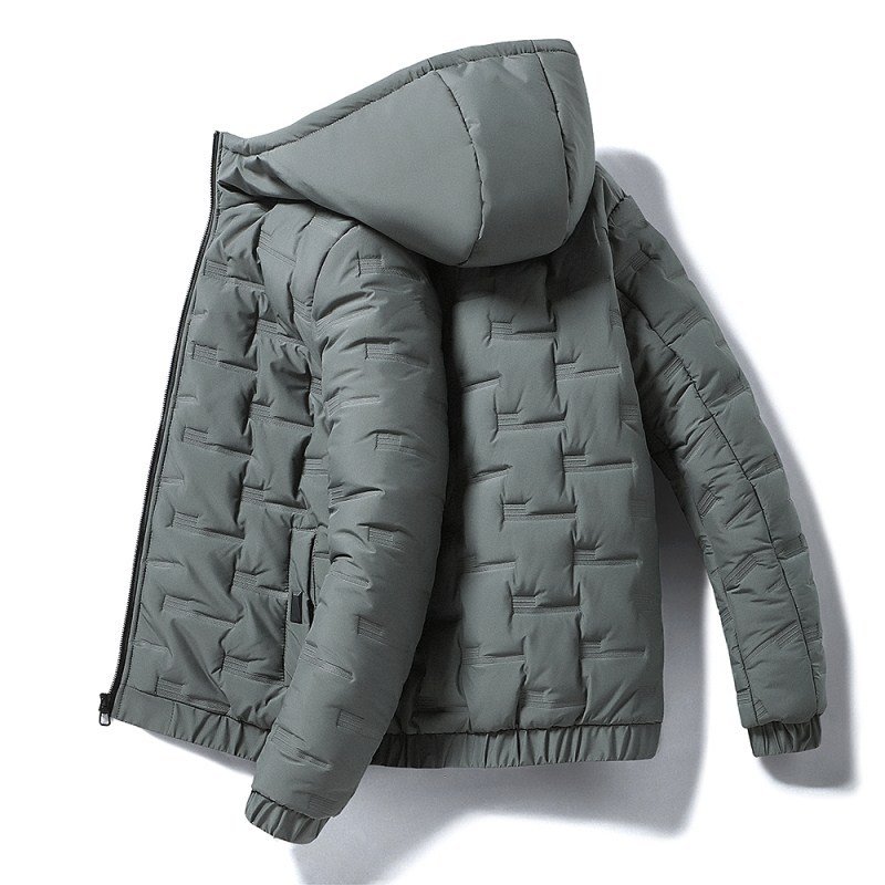 Liu Ming Cheap Wholesale 2024 Autumn Winter Casual Thick Warm Cotton Solid Color Hooded Coat Plus Size 4XL Jackets For Men
