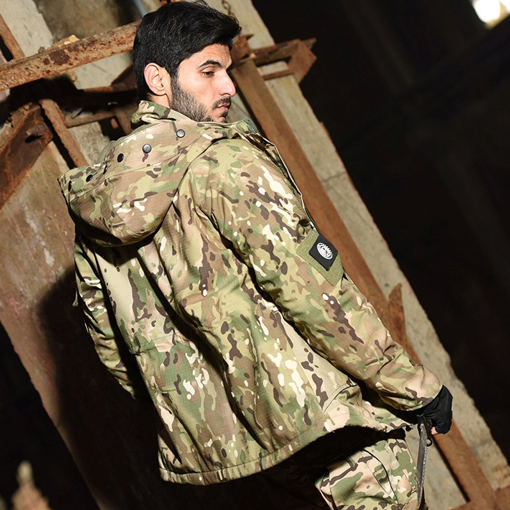 FREE SAMPLE Outdoor Camping jacket Men's soft wool camouflage waterproof jacket pants hunting suit