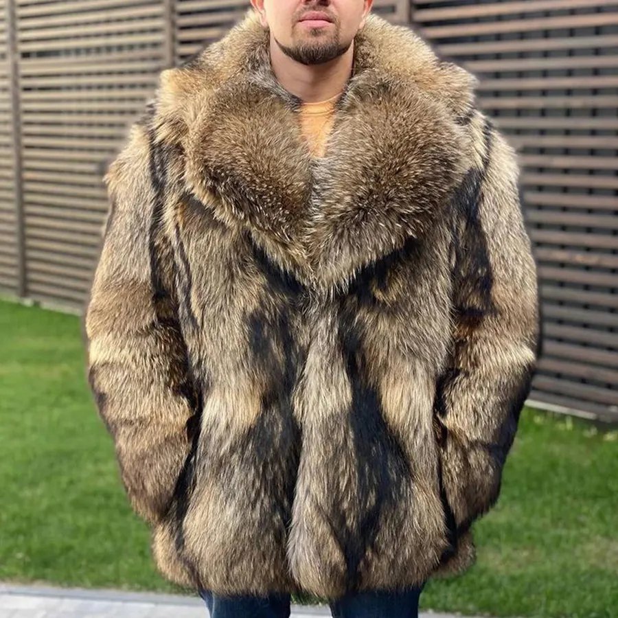 wholesale winter warm custom full length faux fur jacket long thick grey artificial fleece fur coats