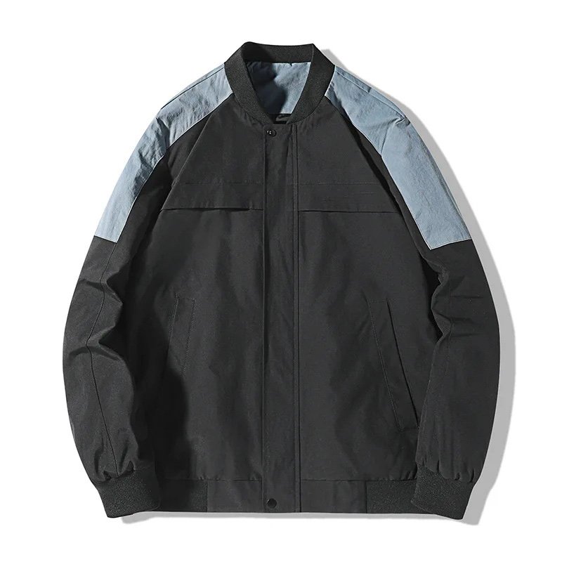 Windproof popular bomber fashion Streetwear black white men's casual Baseball Jacket OEM Quality Assured
