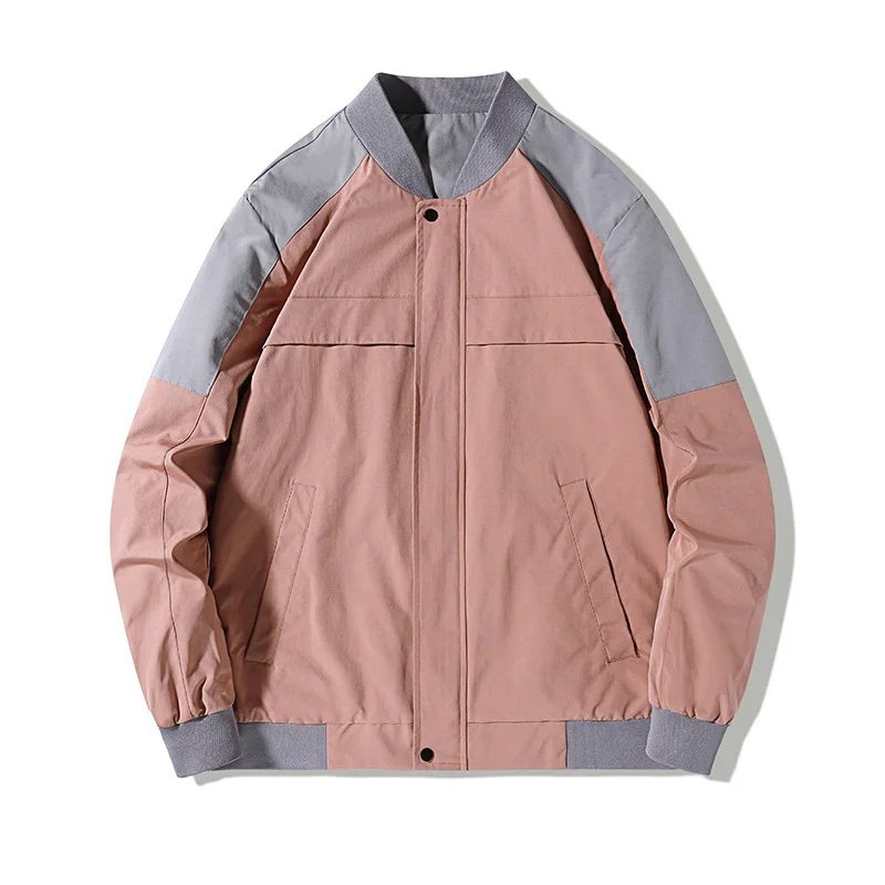 Windproof popular bomber fashion Streetwear black white men's casual Baseball Jacket OEM Quality Assured