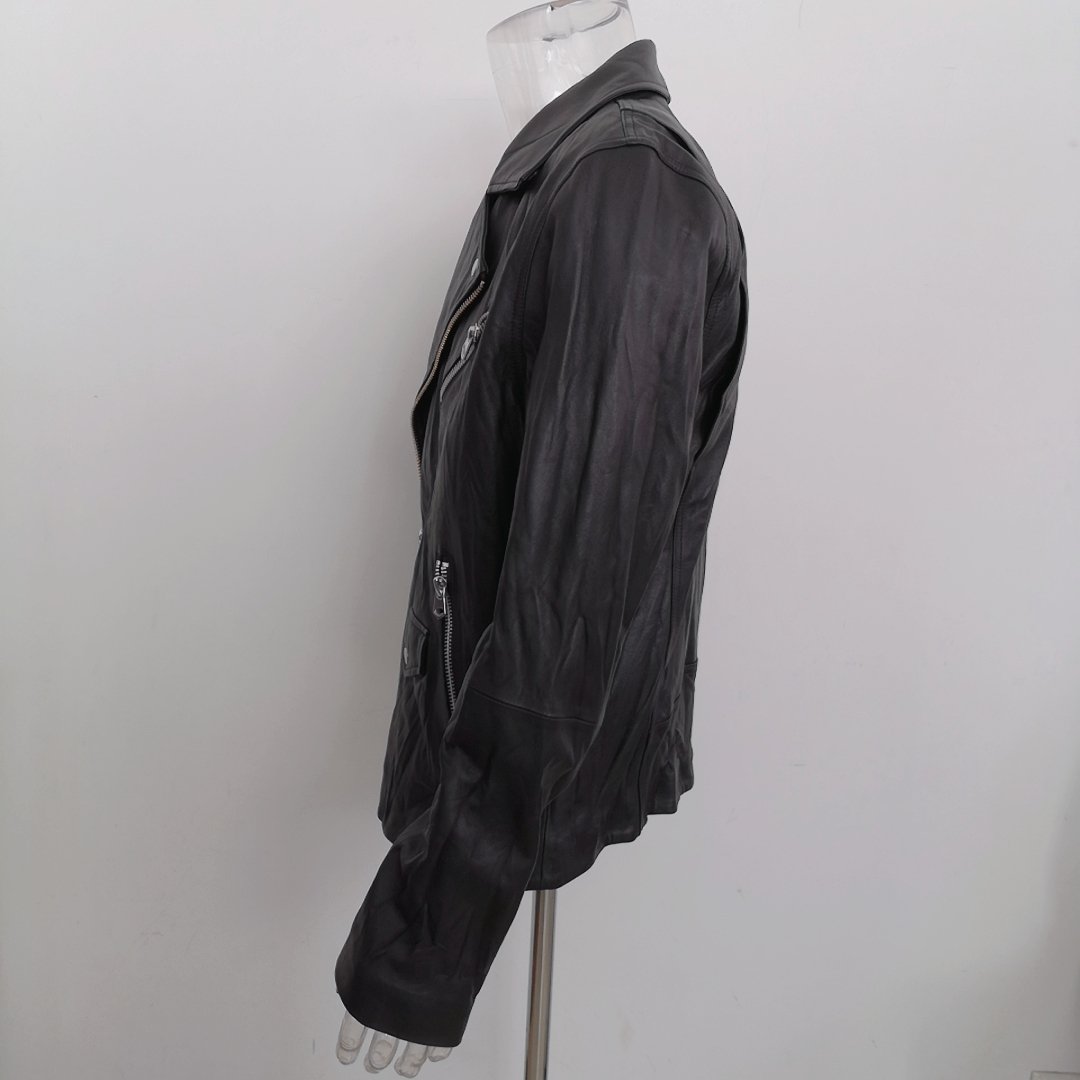 Men's sheepskin garment bomber jacket men motorcycle jacket for men