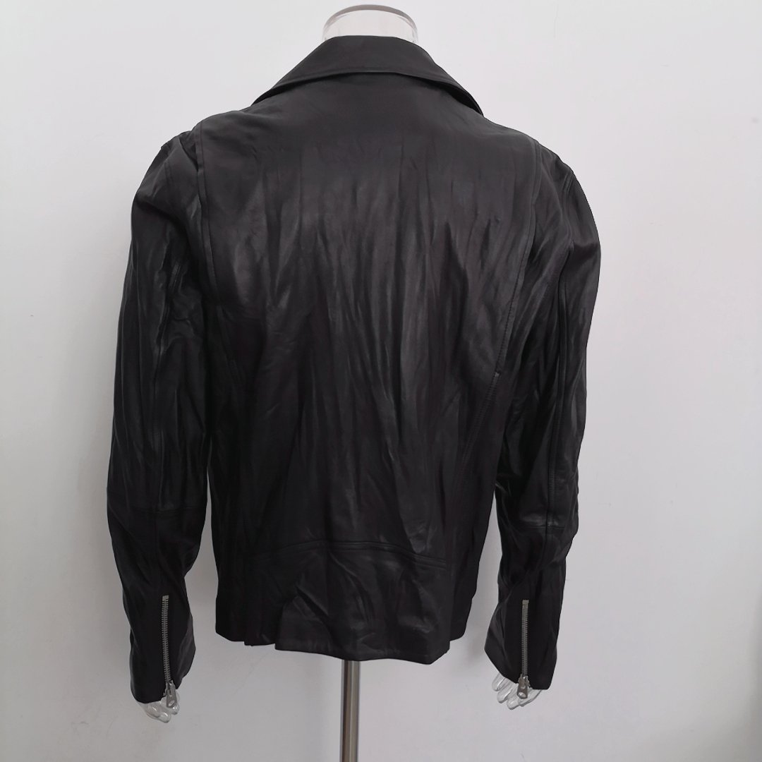 Men's sheepskin garment bomber jacket men motorcycle jacket for men