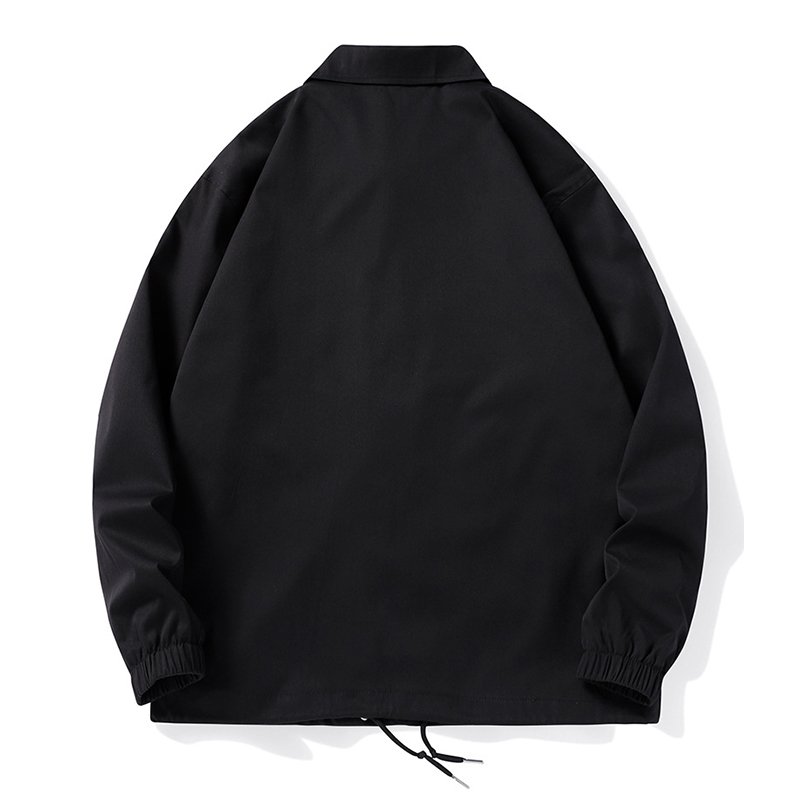Wholesale Men's Lightweight Autumn Blazer Jacket Windproof Coaches Jacket with Button Fastening and Custom Logo Embroidery