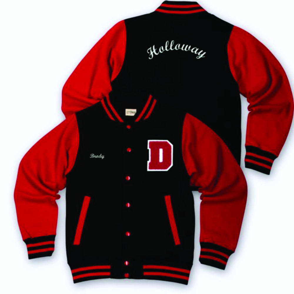 Varsity Men's Letterman Baseball Black Wool Genuine Black Leather Sleeves Jacket