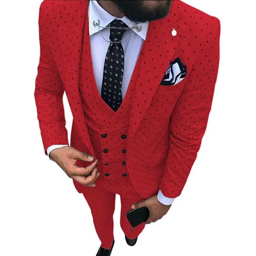 2024 Custom Three Piece Men's Suit Best New Fashion Men's Slim Solid Color Business Office Suit Stylish Warm Wool Coat