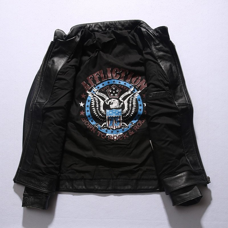 Factory Direct Wholesale Clothing Outdoor Mens Genuine Leather Coats Motorcycle Cowhide Plus Size Jackets