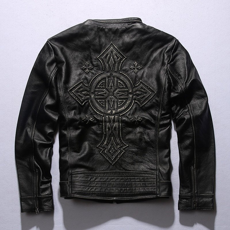 Factory Direct Wholesale Clothing Outdoor Mens Genuine Leather Coats Motorcycle Cowhide Plus Size Jackets