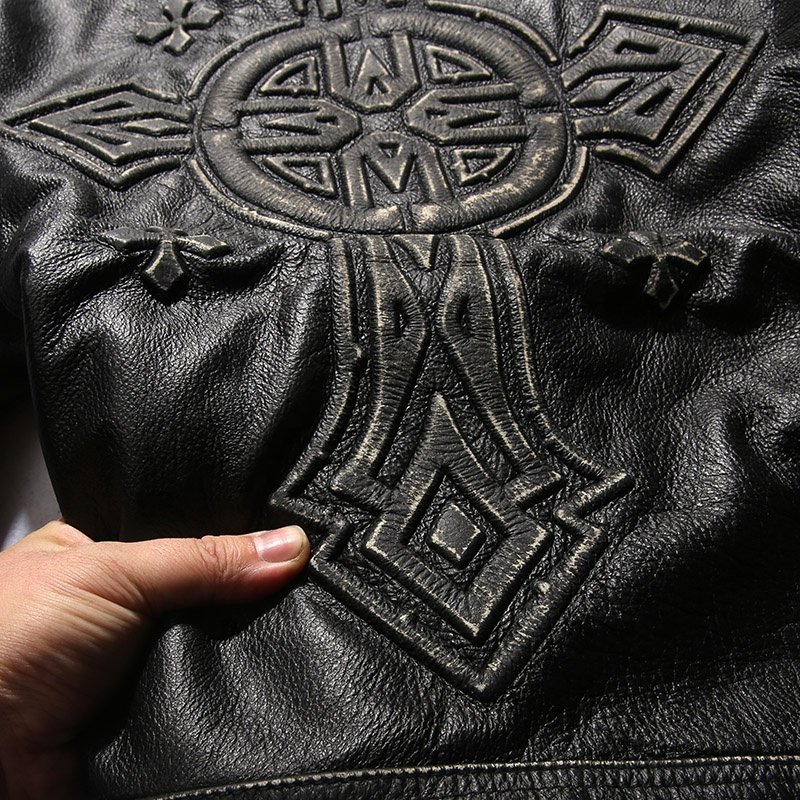 Factory Direct Wholesale Clothing Outdoor Mens Genuine Leather Coats Motorcycle Cowhide Plus Size Jackets