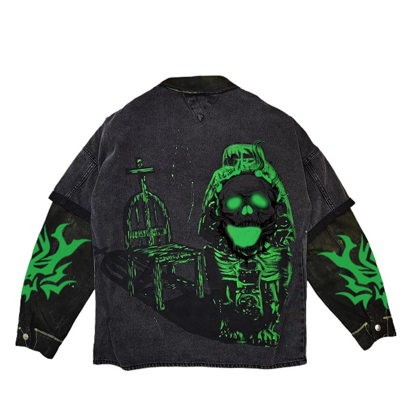 DiZNEW High Quality Wholesale Jacket With Logo Custom Logo Printed Plus Size Men's Denim Jacket Men Winter
