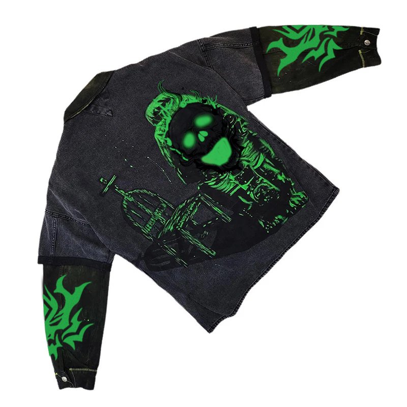 DiZNEW High Quality Wholesale Jacket With Logo Custom Logo Printed Plus Size Men's Denim Jacket Men Winter