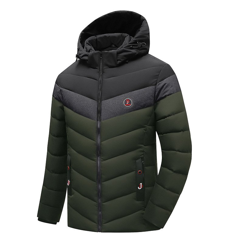 Custom Logo Outdoor Wear Male Cotton Padded Bubble Coats Warm Winter Puffer Men's Jackets Detachable Hood Outerwear chaqueta de