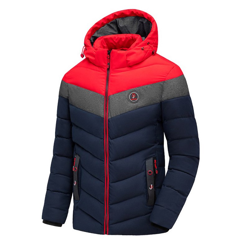 Custom Logo Outdoor Wear Male Cotton Padded Bubble Coats Warm Winter Puffer Men's Jackets Detachable Hood Outerwear chaqueta de