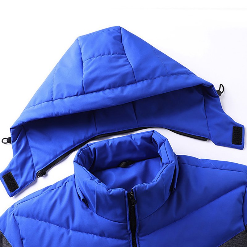 Custom Logo Outdoor Wear Male Cotton Padded Bubble Coats Warm Winter Puffer Men's Jackets Detachable Hood Outerwear chaqueta de