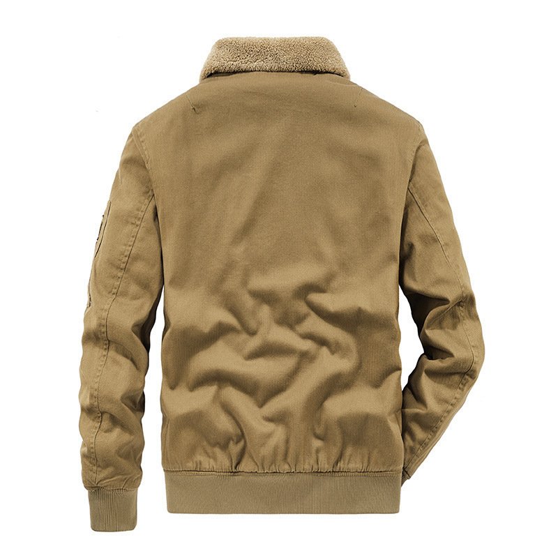 2022 Wholesale Casual Men's Jackets Flight Suit Thick Winter Men Fleece Zip Up Jacket