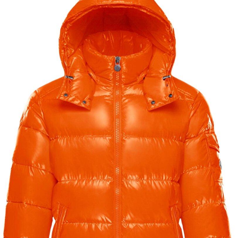 Bubble Puffer Jacket Custom Man Hooded Orange Winter Jacket High Quality Fashion Style Puffer Jacket