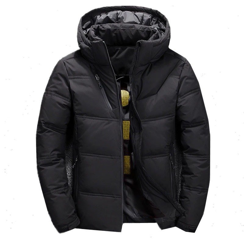 Bubble Puffer Jacket Custom Man Hooded Orange Winter Jacket High Quality Fashion Style Puffer Jacket