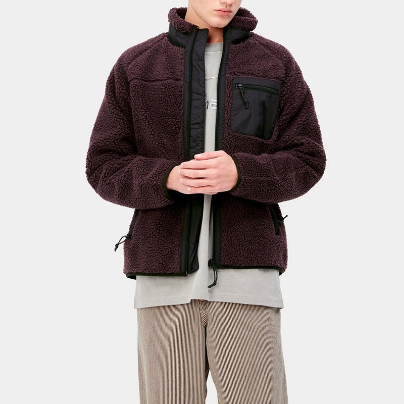 Garment Graphic Customization OEM Men's Winter Camouflage Sherpa Fleece Jacquard Jackets
