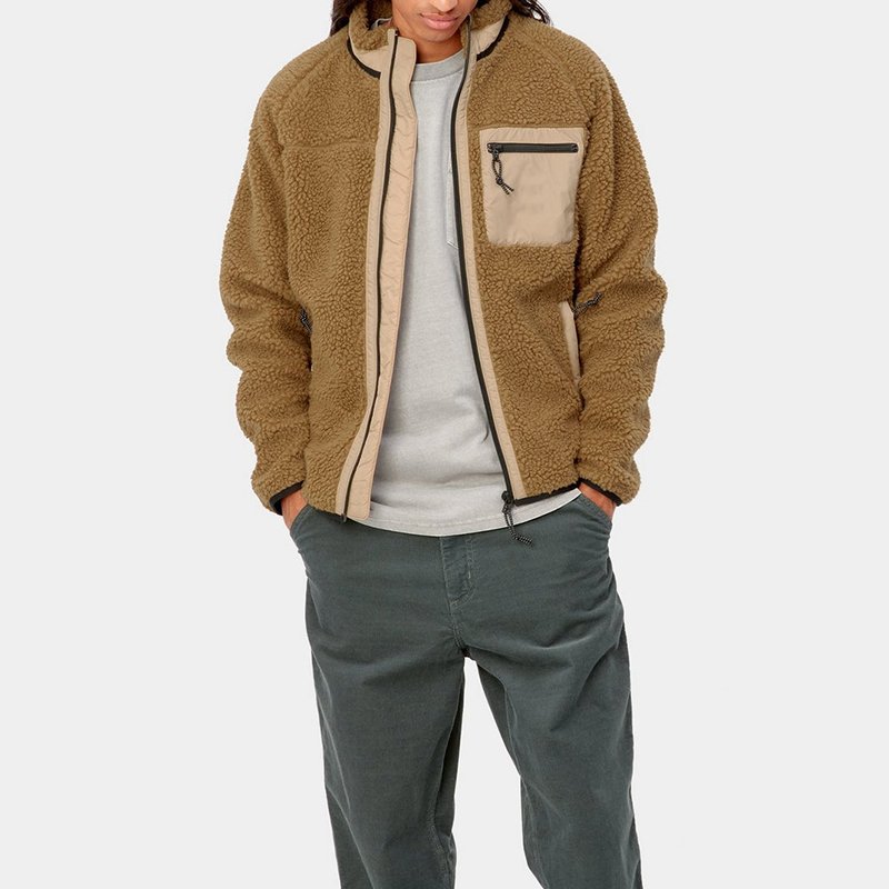Garment Graphic Customization OEM Men's Winter Camouflage Sherpa Fleece Jacquard Jackets