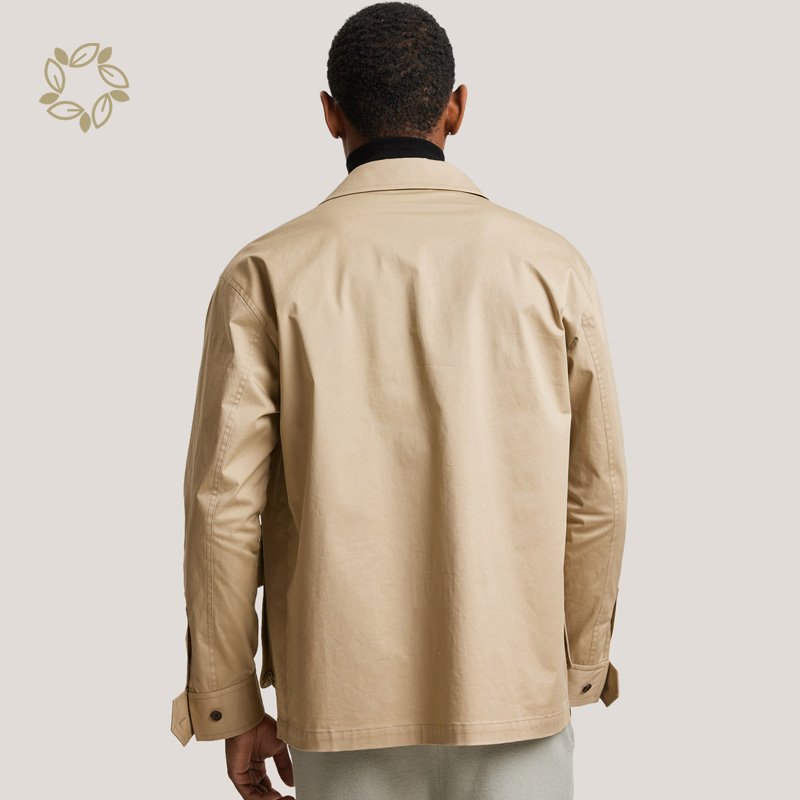 men's jacket 100% organic cotton men Jacket Cotton Lightweight PocketJacket coat sustainable man blazer