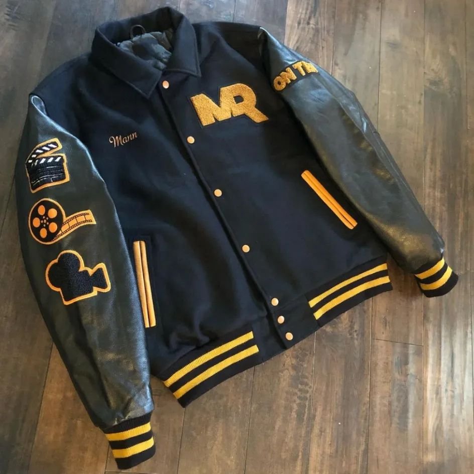Vintage Plus Size Men's Bomber Baseball Jacket Logo Letterman Varsity Jacket Custom Patches Embroidery for Men Woven Adults Dyed