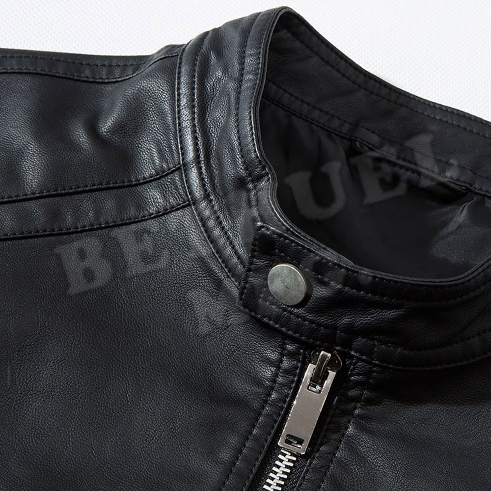 PU High Quality Leather Jacket Motorcycle 5XL Men's Jackets Black Outwear Male Leather Jacket For Men