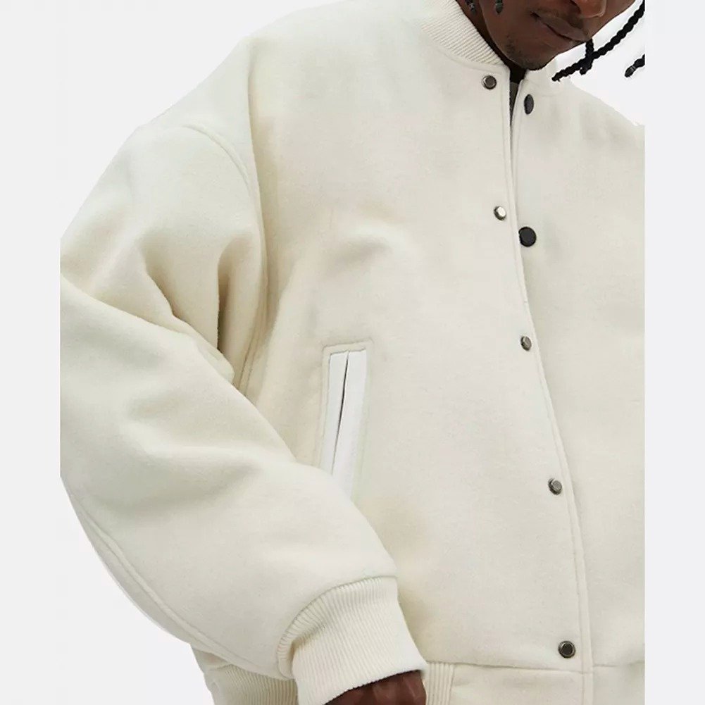 Premium Quality Wholesale Letterman Jacket Men Wool Chenille Patches Leather Sleeve Versity Jacket in Factory Price