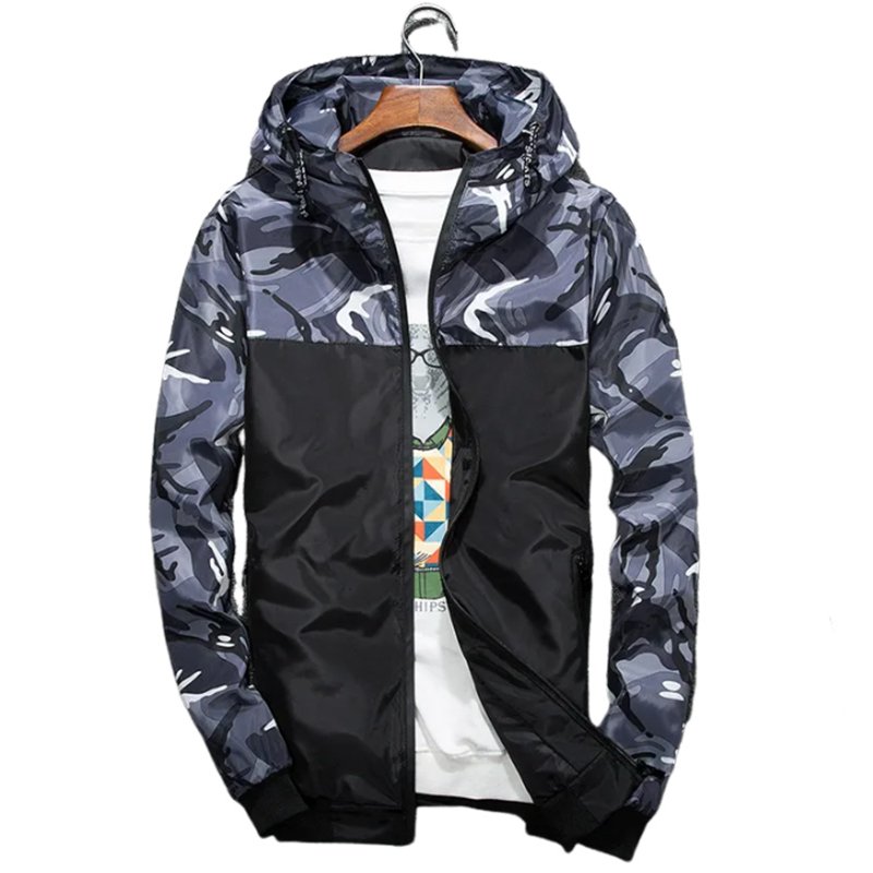 Quick Dry Custom Fully Sublimation Anorak Waterproof Thin Camouflage Slim Coat Outdoor Windbreak Men's Jackets