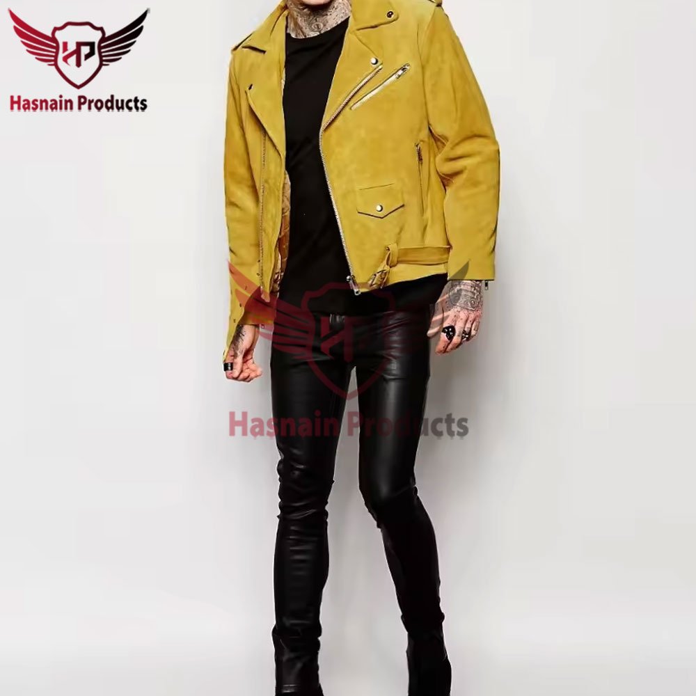 Premium Men's Western Suede Leather Jacket: Customizable Fringed Style in Multi Colors Men's leather jacket Western style jacket
