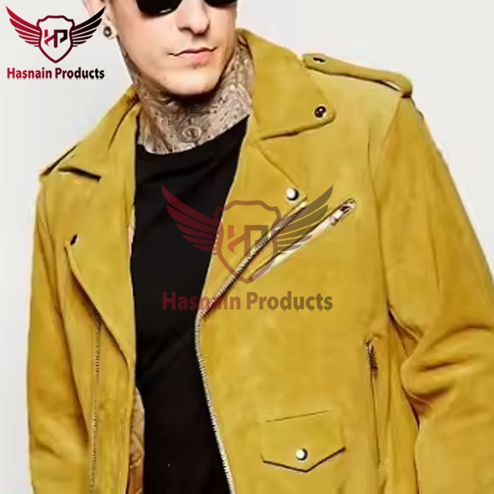 Premium Men's Western Suede Leather Jacket: Customizable Fringed Style in Multi Colors Men's leather jacket Western style jacket