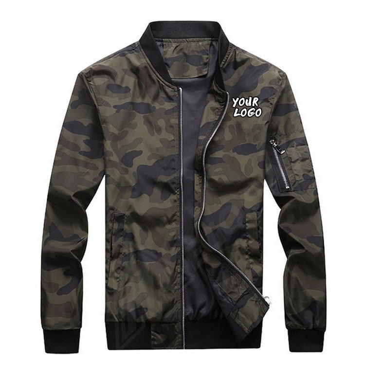 OEM Ribbed hem cuffs down feather fully padded down jacket Men's Navy Blue Carn Baffle Full Zip Sweater Jacket