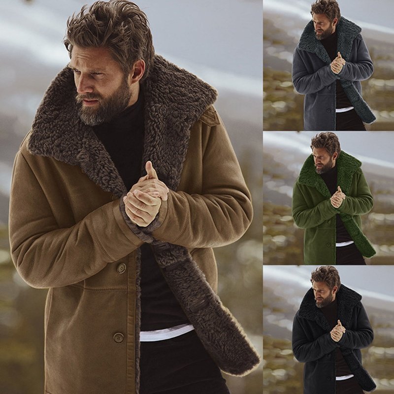 Wholesale New 2024 Plus Size Men'S Jackets Fashion Windbreaker Winter Fleece Outdoor Men'S Warm Fur Coats Jackets