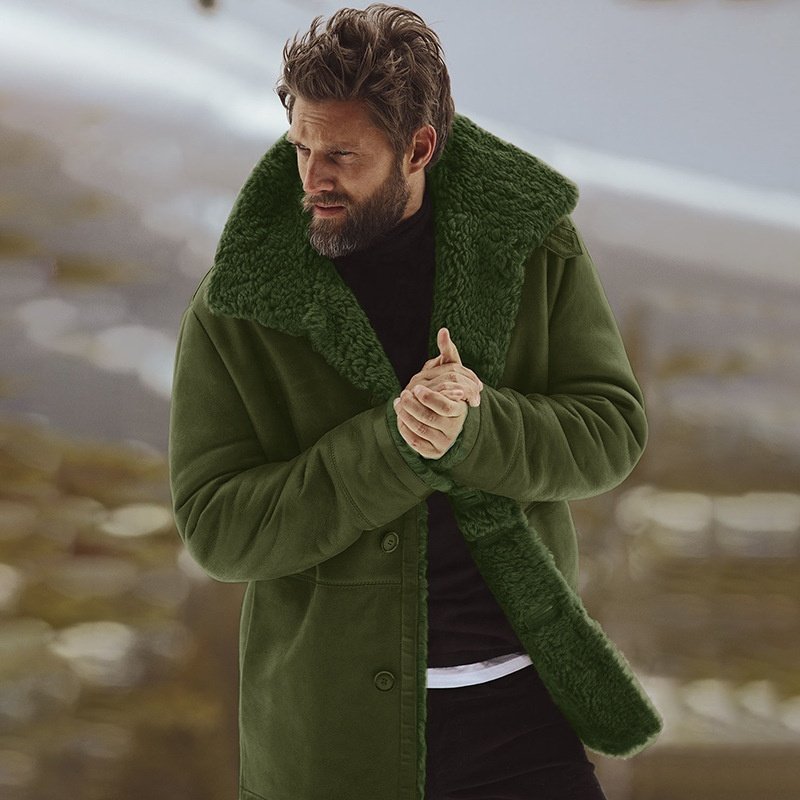 Wholesale New 2024 Plus Size Men'S Jackets Fashion Windbreaker Winter Fleece Outdoor Men'S Warm Fur Coats Jackets