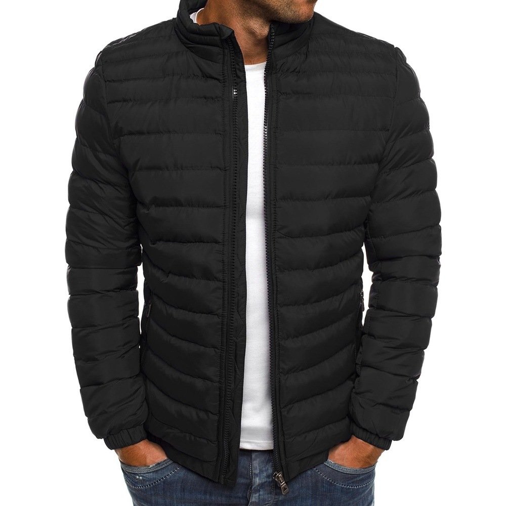 PASUXI Custom Logo Wholesale Light Warm Black Hooded Winter Puff Filled Down Puffer Cotton Jackets Coat For Men