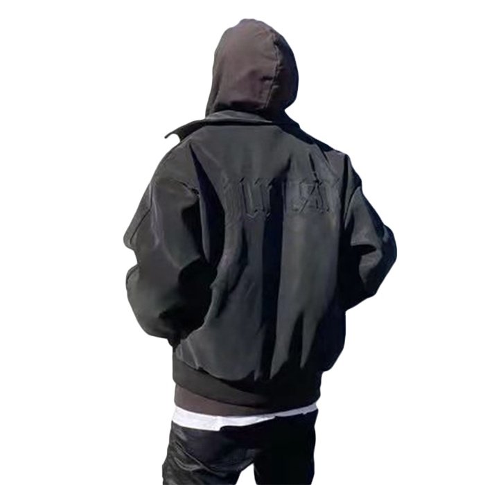 Factory Wholesale New Arrival Custom Logo 3D Embossed Leather Jackets Zipper Up Men's Varsity Jacket