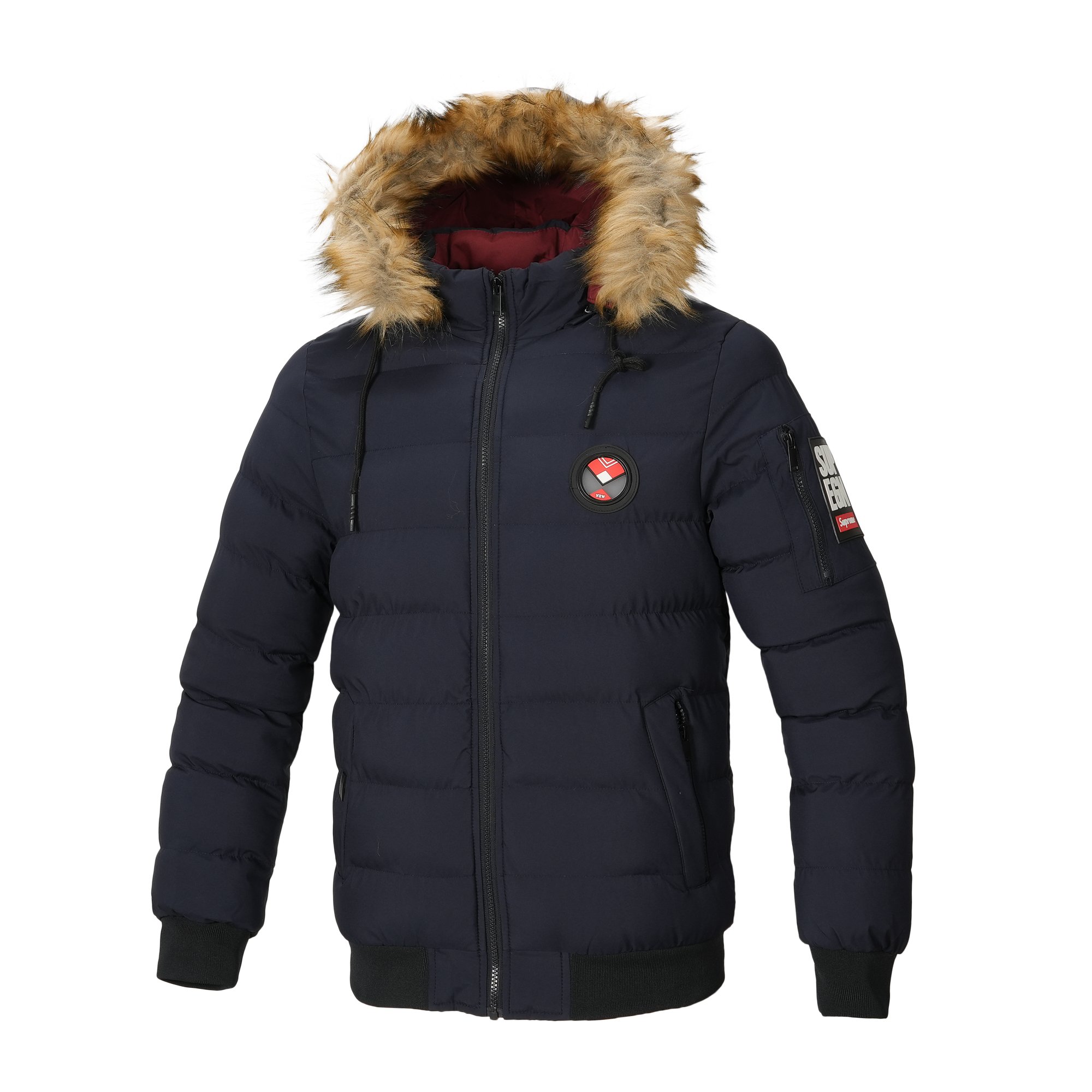 Winter Men's Plus Size Loose Cotton Coat Padded Thick Puffer Padded Coat OEM Logo Bubble Jacket