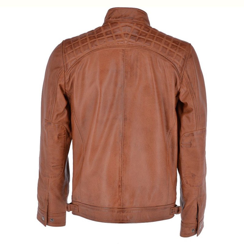 OEM High Quality Men Tall Casual Cowhide Leather Custom Logo Men's Big Plus Size Leather Jackets