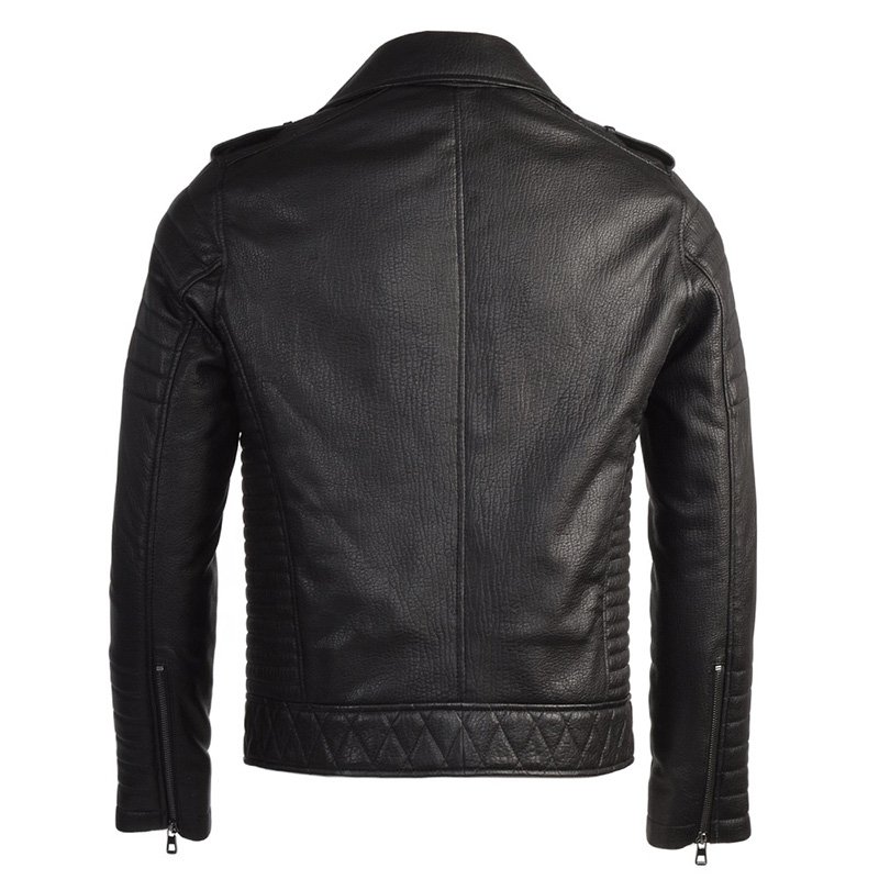 OEM High Quality Men Tall Casual Cowhide Leather Custom Logo Men's Big Plus Size Leather Jackets