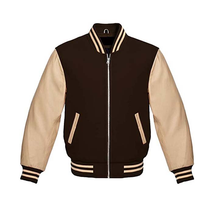 Custom varsity jackets genuine leather sleeves Baseball Letterman Bomber School College University Wool