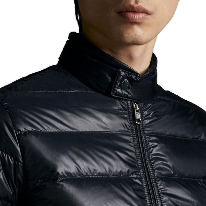 Custom luxury quality men's jackets stand collar fashion design down jacket men crop top jacket for men