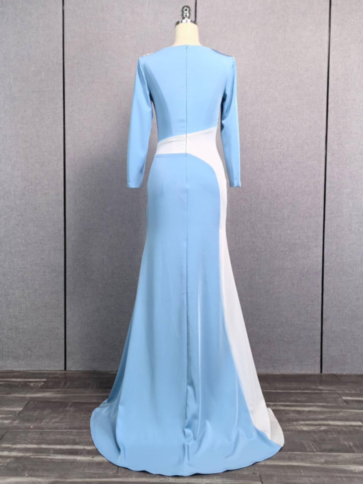 New contrasting long sleeve showing thin dress skirt