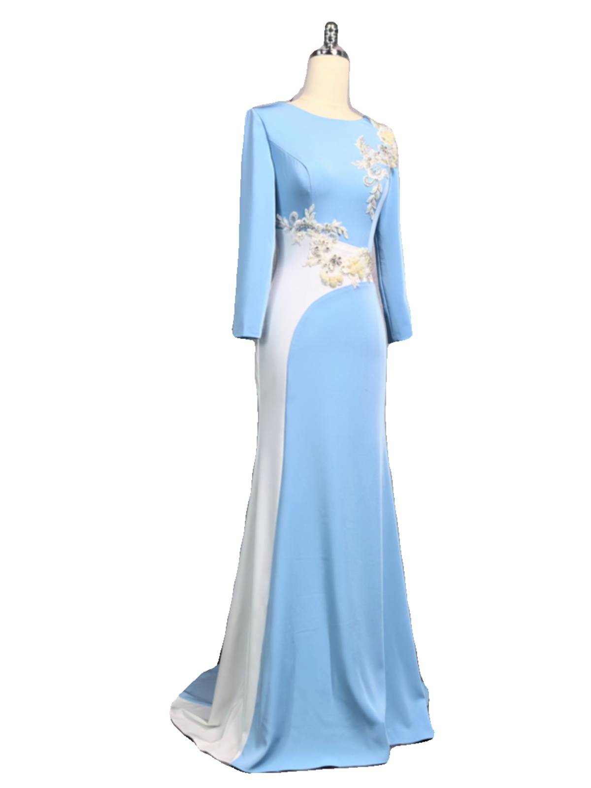 New contrasting long sleeve showing thin dress skirt