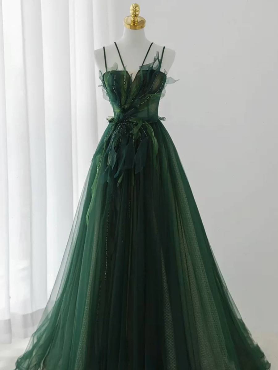 Green Fairy Forest Wedding Evening Get Evening Growing Dress Annual Meeting Banquet Light luxury adult dress show show show