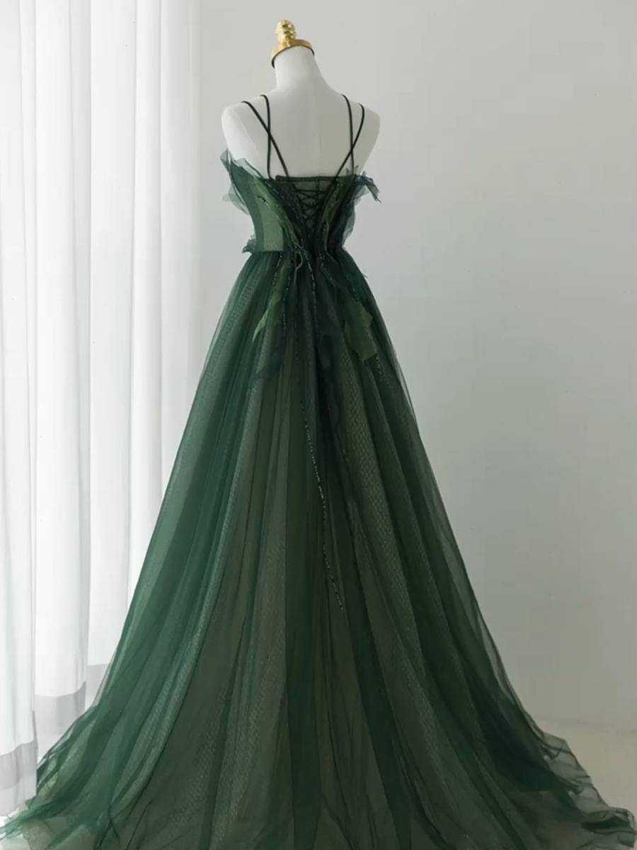 Green Fairy Forest Wedding Evening Get Evening Growing Dress Annual Meeting Banquet Light luxury adult dress show show show