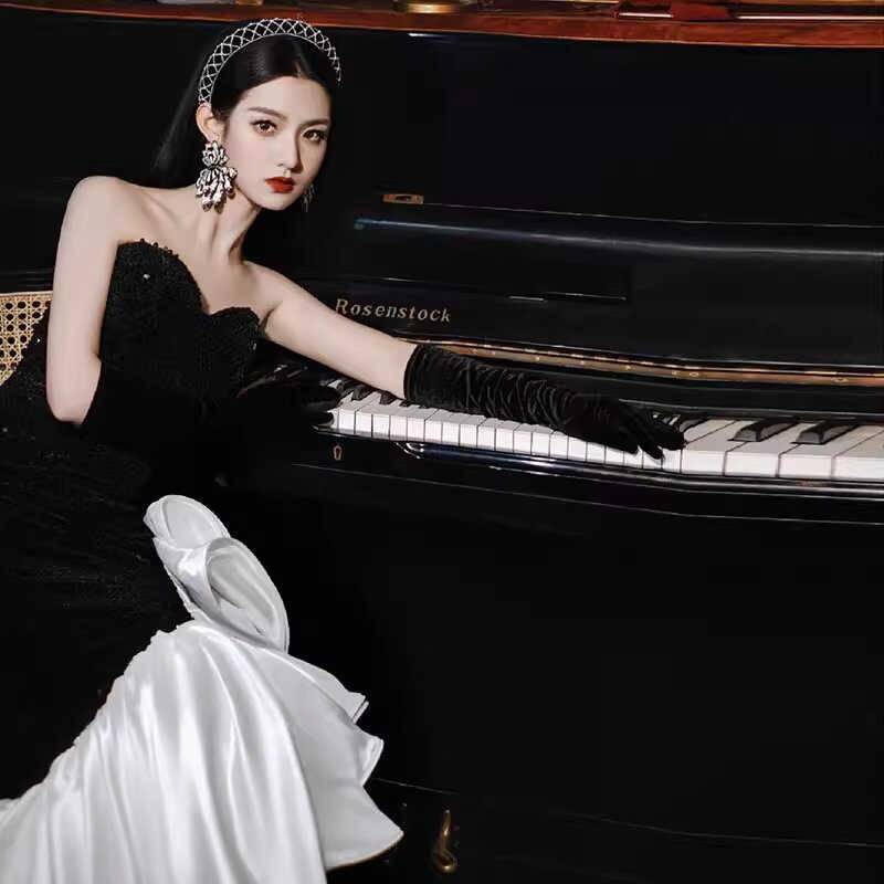 Moderator Mermarket Tail Banquet Evening Get Women's Advanced Sensory Temperature High -end Popular Luming Year Club Dress Dress