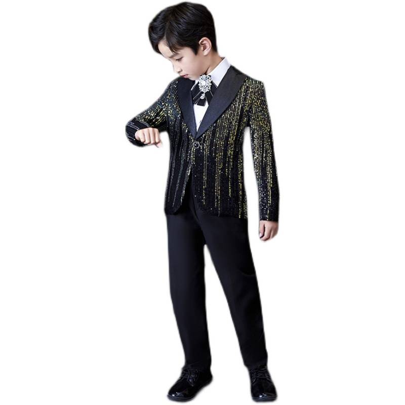 Boys' colorful sequins suit flower girl performance dresses